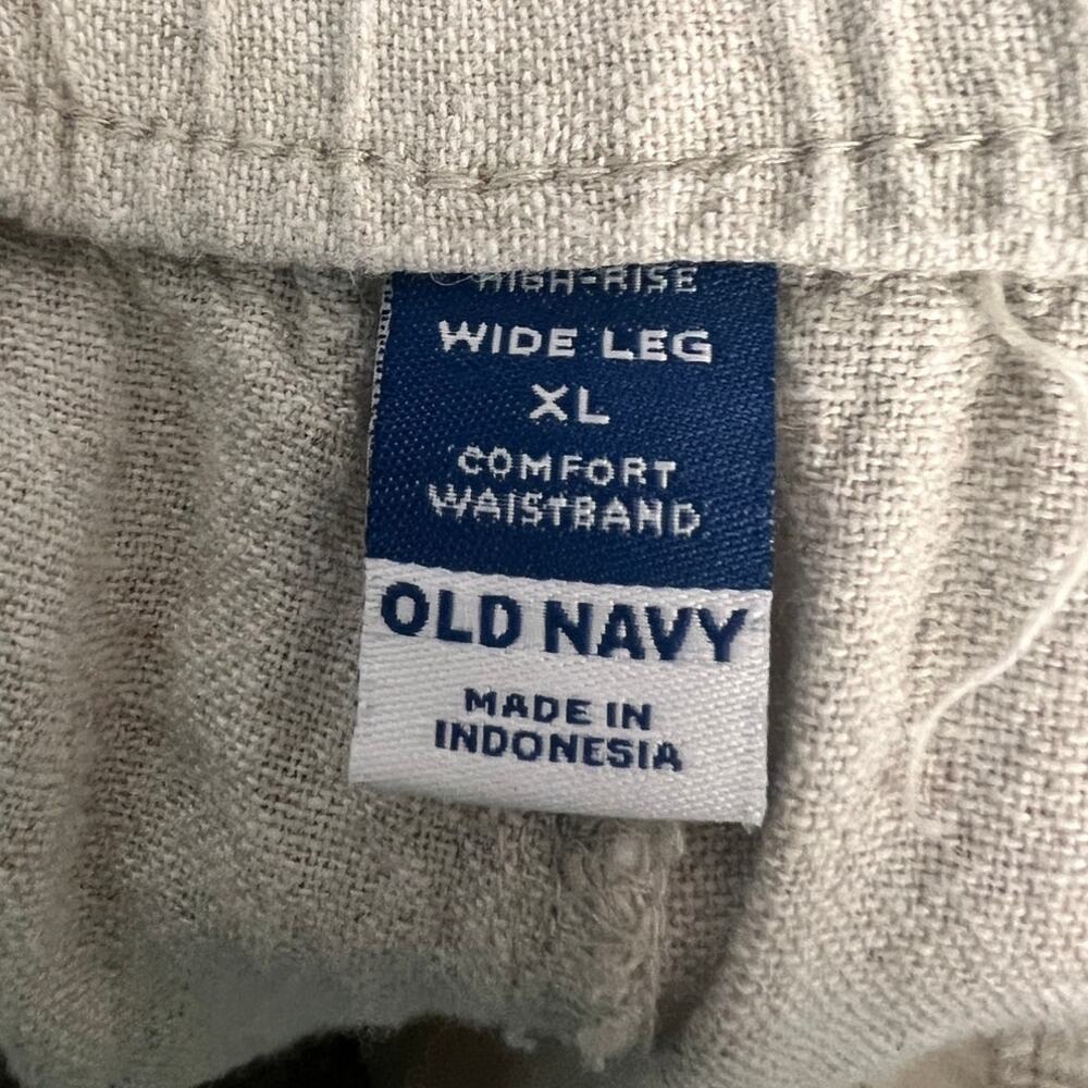 Old Navy Womens XL Coastal Minimalist Resortwear Vacation Linen Wide Leg Pants - Picture 6 of 11